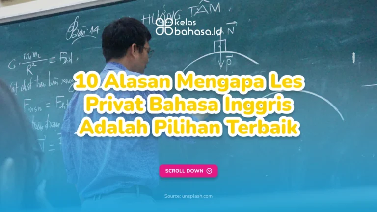 Ilustrasi Tutor Mengajar Les Privat Bahasa Inggris
