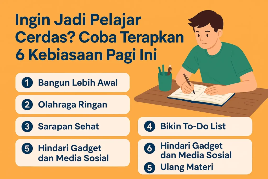 Ingin Jadi Pelajar Cerdas Coba Terapkan 6 Kebiasaan Pagi Ini