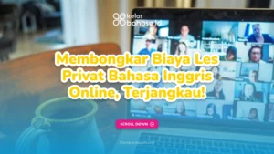 Ilustrasi Virtual Zomm dan Biaya Les Privat Bahasa Inggris Online, Terjangkau