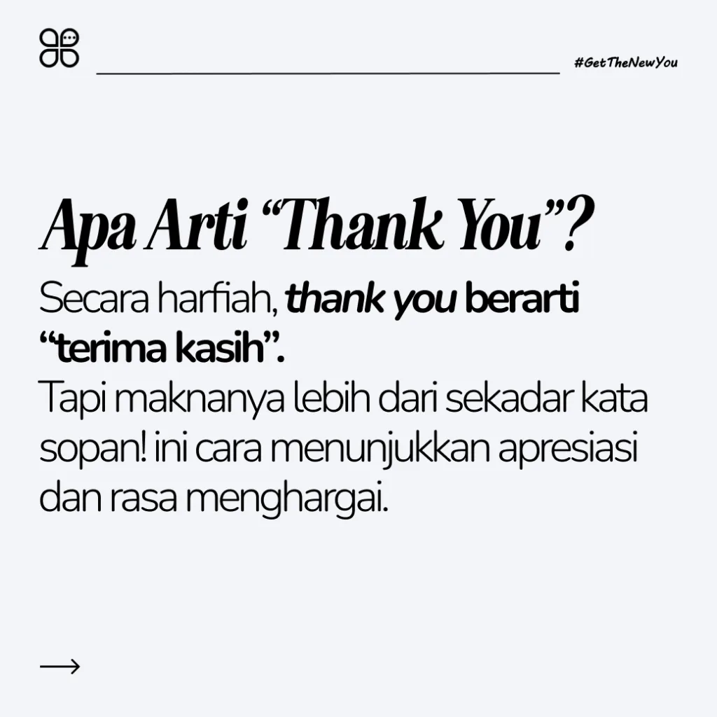 Ilustrasi Thank You Artinya