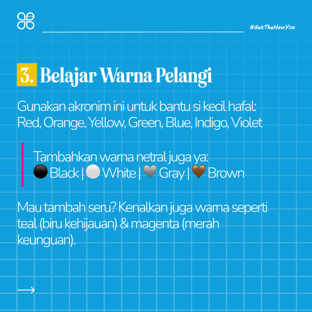 Ilustrasi Cara Belajar Warna dalam Bahasa Inggris untuk Anak