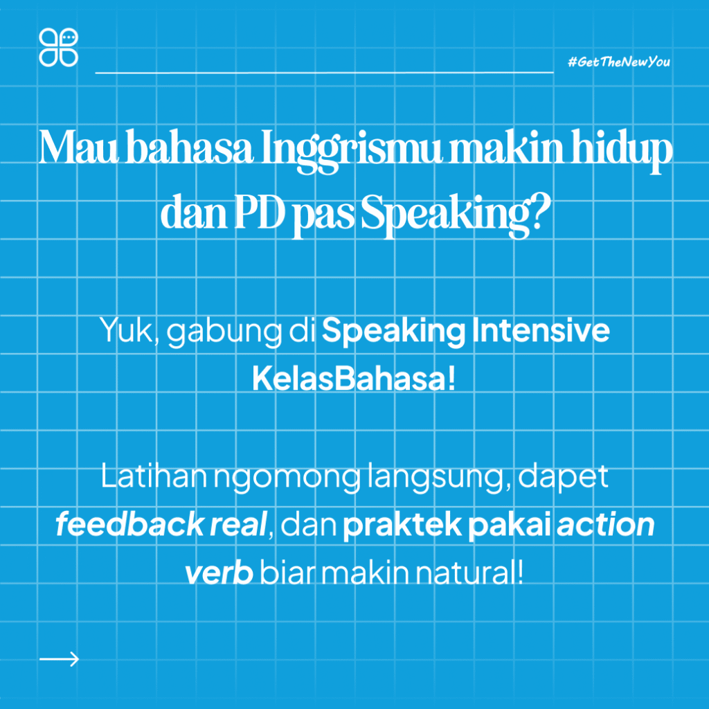 Ilustrasi action verb adalah