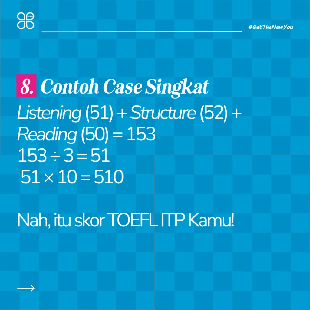 Ilustrasi Cara Menghitung Skor TOEFL
