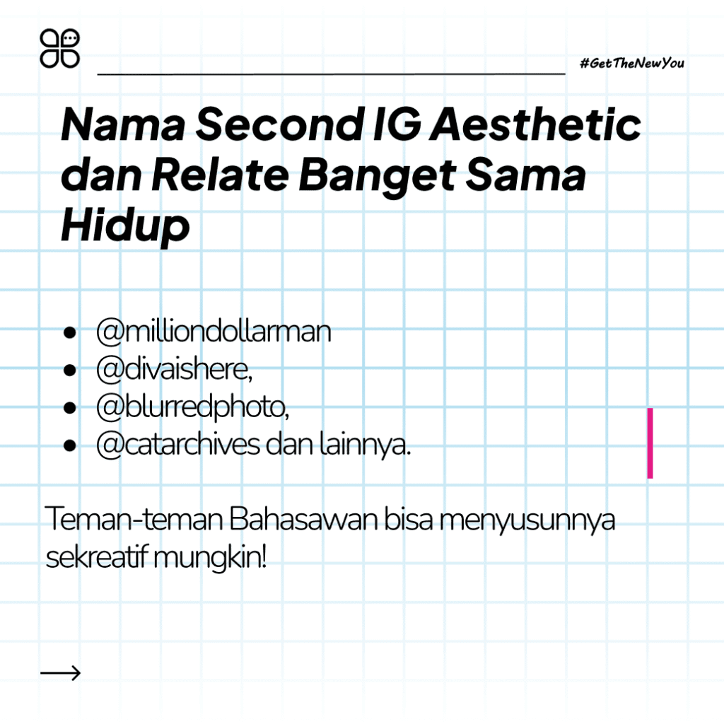 ILustrasi Rekomendasi Nama Instagram Aesthetic yang Bakal Bikin Akun Kamu Makin Keren! ilustrasi Nama Instagram Aesthetic