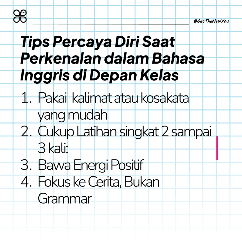 Ilustrasi Perkenalan dalam Bahasa Inggris di Depan Kelas