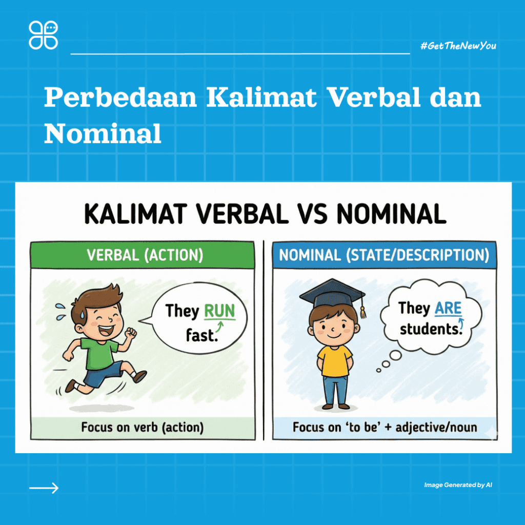 ilustrasi kalimat verbal dan nominal