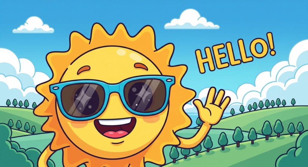 Ilustrasi Hello! Interjections