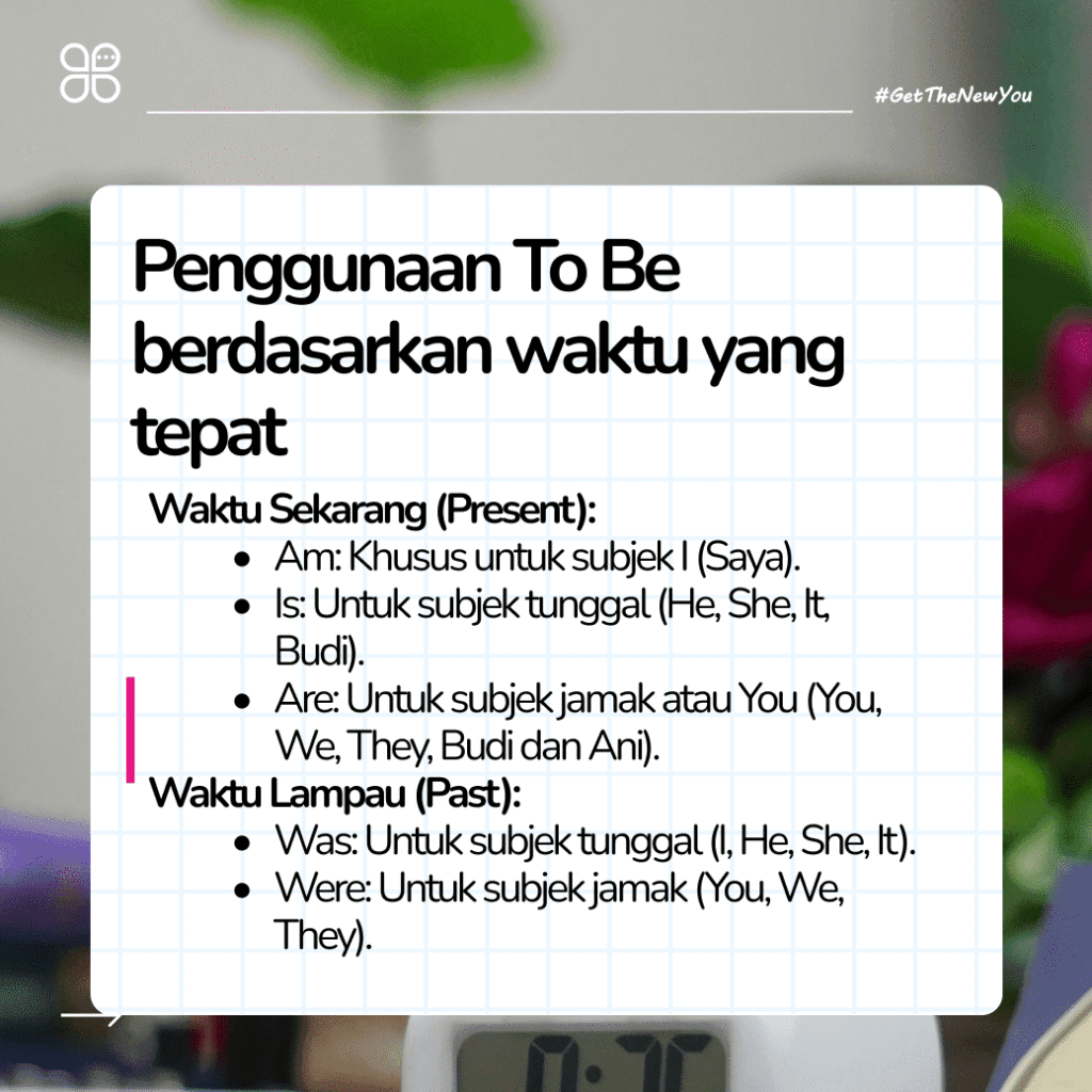 ilustrasi penggunaan to be sebagai auxiliary