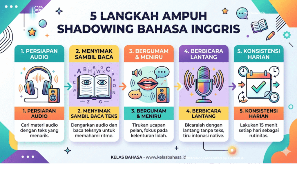 ilustrasi Shadowing Bahasa Inggris