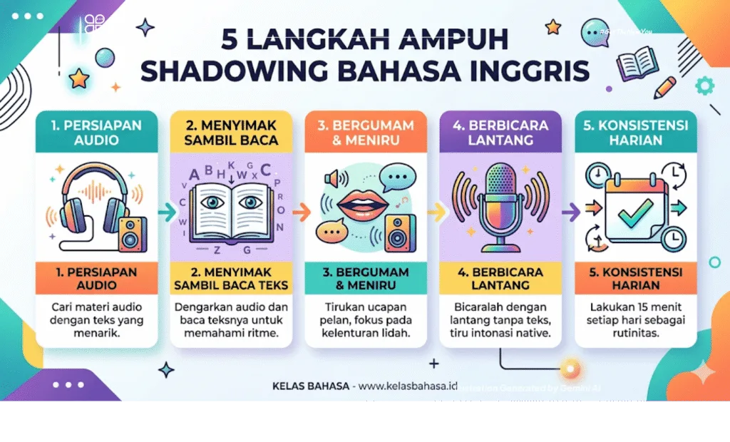 ilustrasi Shadowing Bahasa Inggris