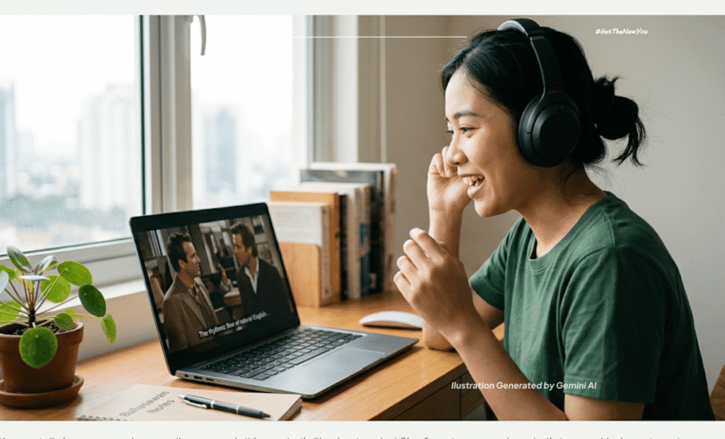 ilustrasi cara belajar intonasi bahasa inggris seperti native