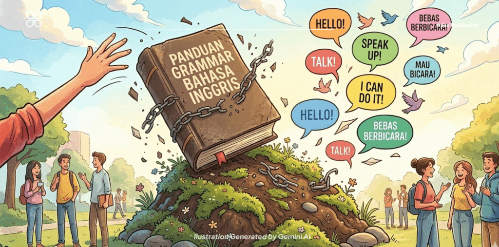 ilustrasi belajar speaking bahasa inggris untuk pemula