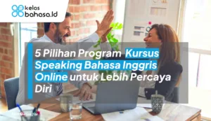 ilustrasi kursus speaking bahasa inggris online