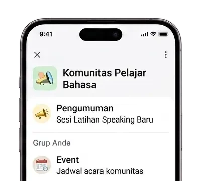 Komunitas belajar bahasa Inggris online WhatsApp