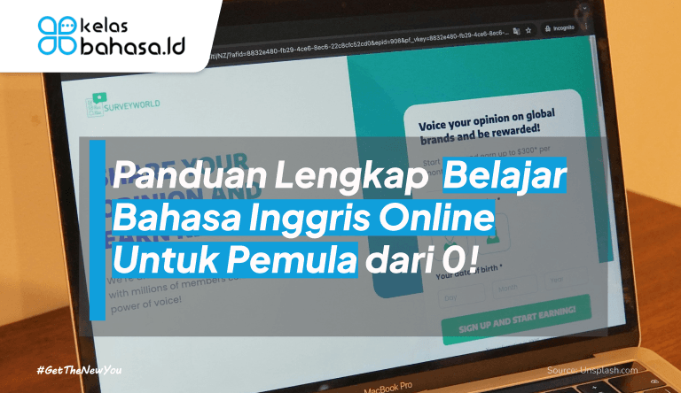 ilustrasi Belajar Bahasa Inggris Online Untuk Pemula
