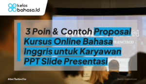 ilustrasi Proposal Kursus Online Bahasa Inggris untuk Karyawan PPT Slide Presentasi